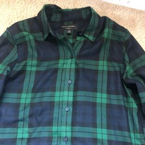 Banana republic boyfriend fit,plaid,button down shirt